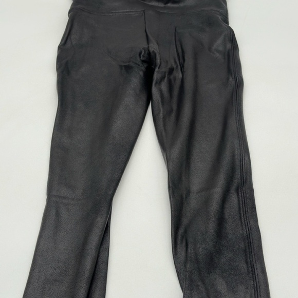 Spanx Shimering  faux Women’s Size X Small Black Nylon Blend  High rise stretchy - Picture 8 of 13